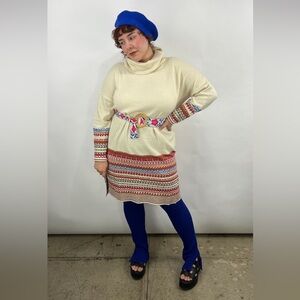 💚 3128. Cozy Sweater Turtleneck Dress